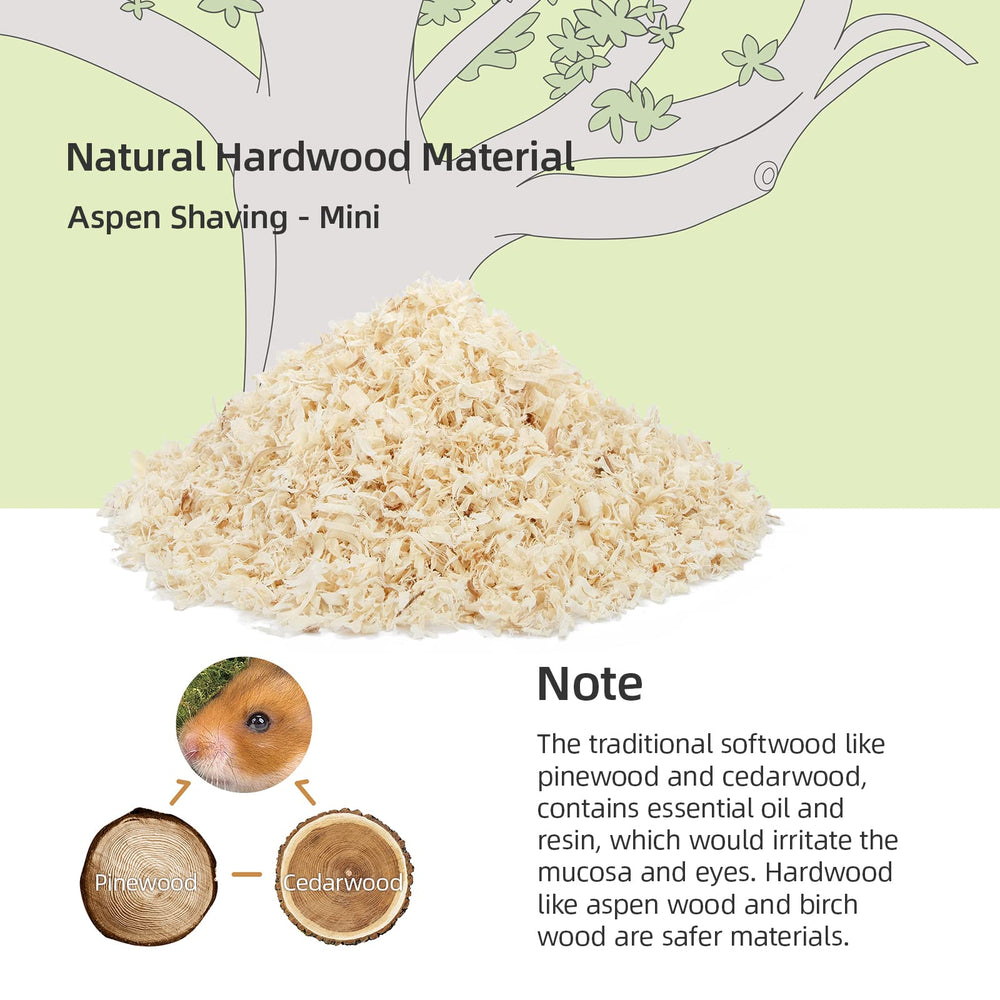 Niteangel Aspen Bedding enables digging and tunnel building for enrichment.