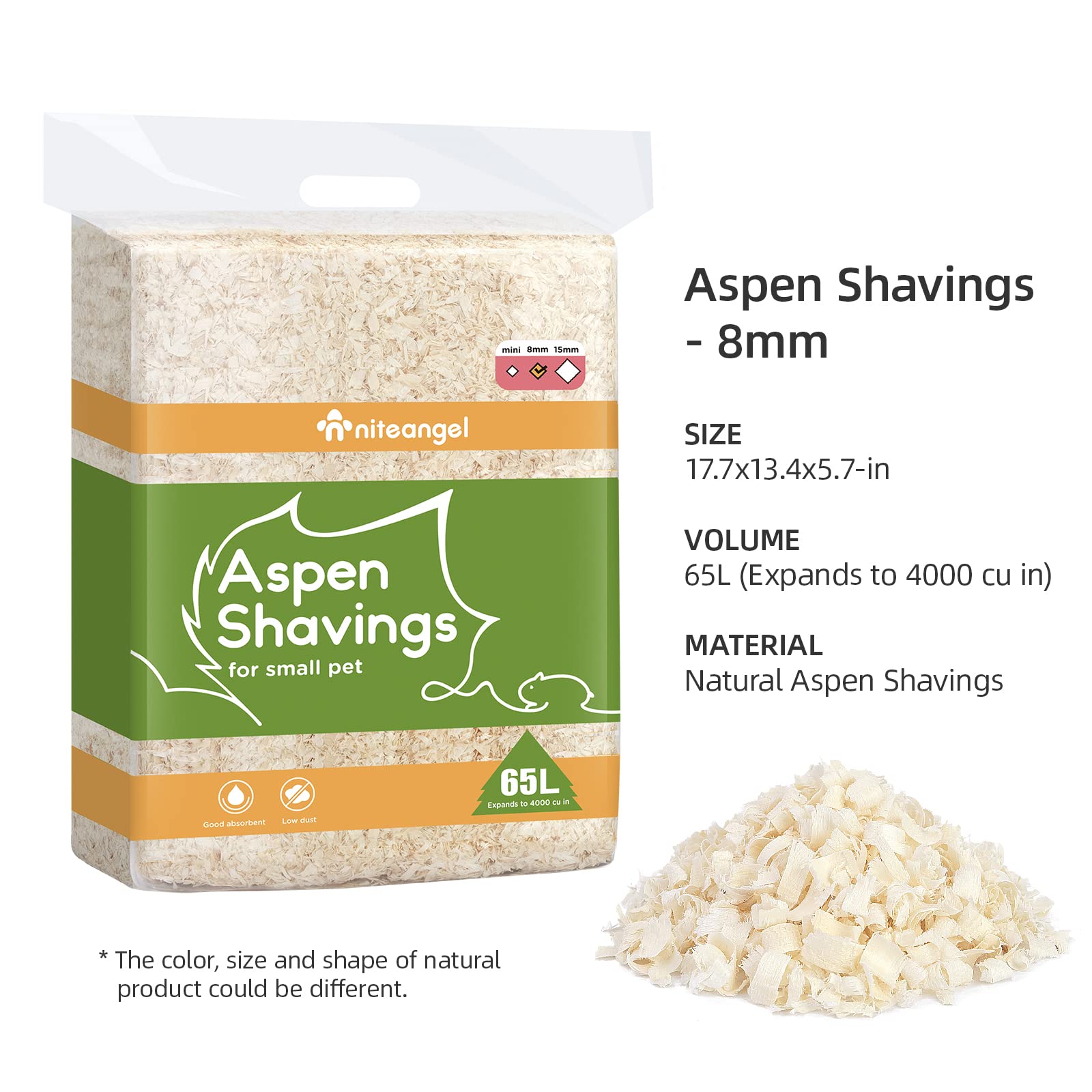Niteangel Aspen Bedding suitable for multiple small pets like hamsters and guinea pigs