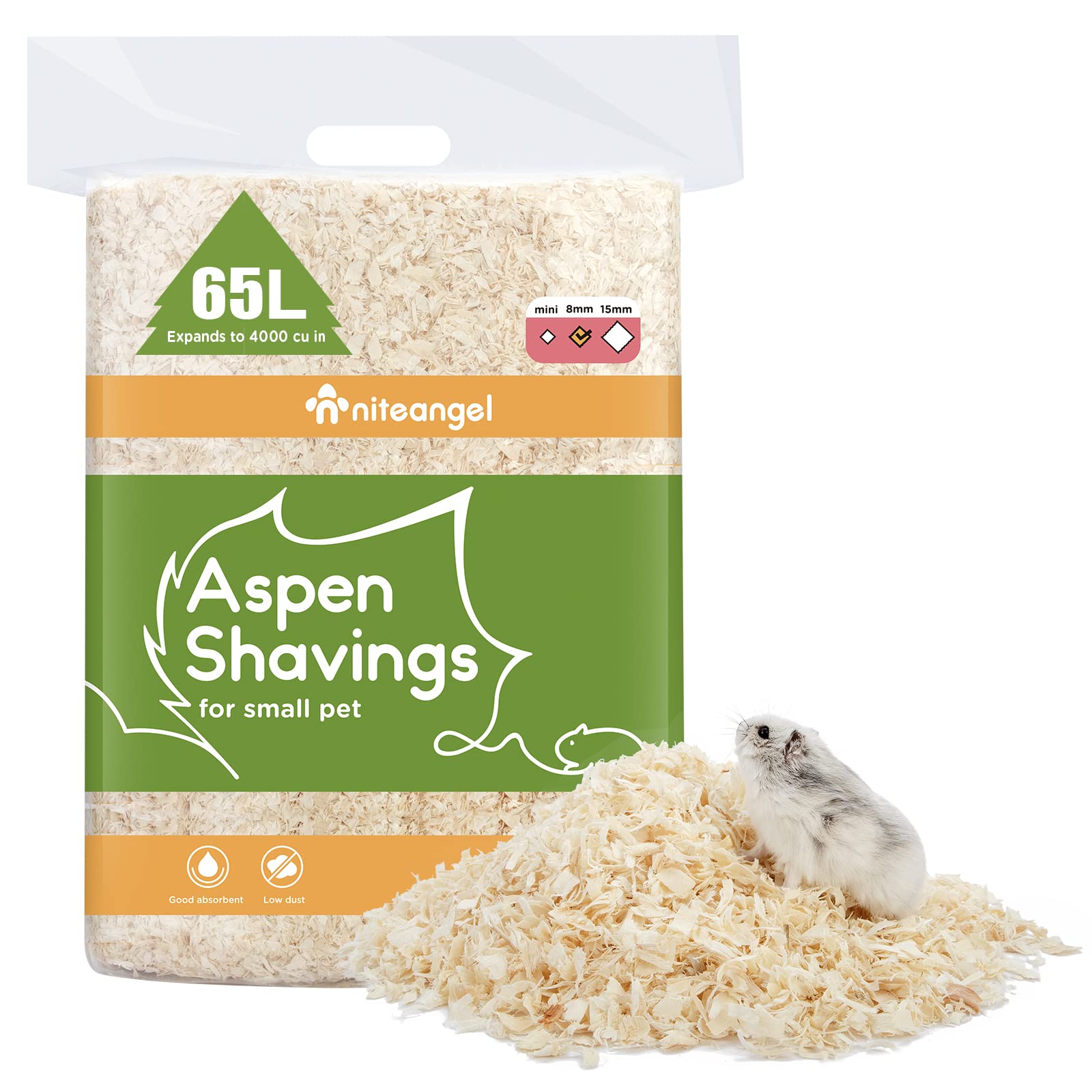 Niteangel Aspen Bedding with soft texture for comfy burrows and resting spots
