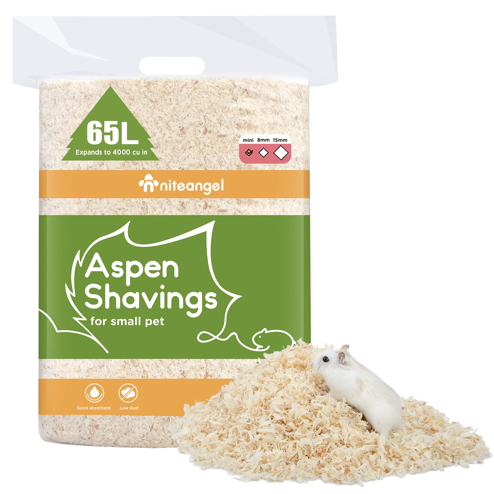 Niteangel Aspen Bedding with soft texture for a cozy tiny-pet habitat.