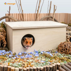 Niteangel Birch Hideout removable lid allows quick checks without disturbing your pet.
