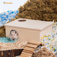 Niteangel Birch Chamber-Maze Hideout removable roof for easy cleaning and checks.