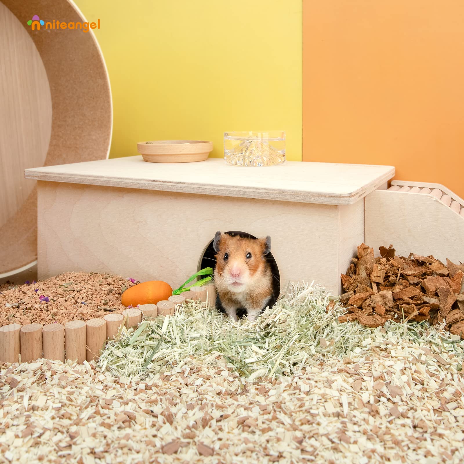 Niteangel Two-chamber design supports resting and storage in one compact habitat.