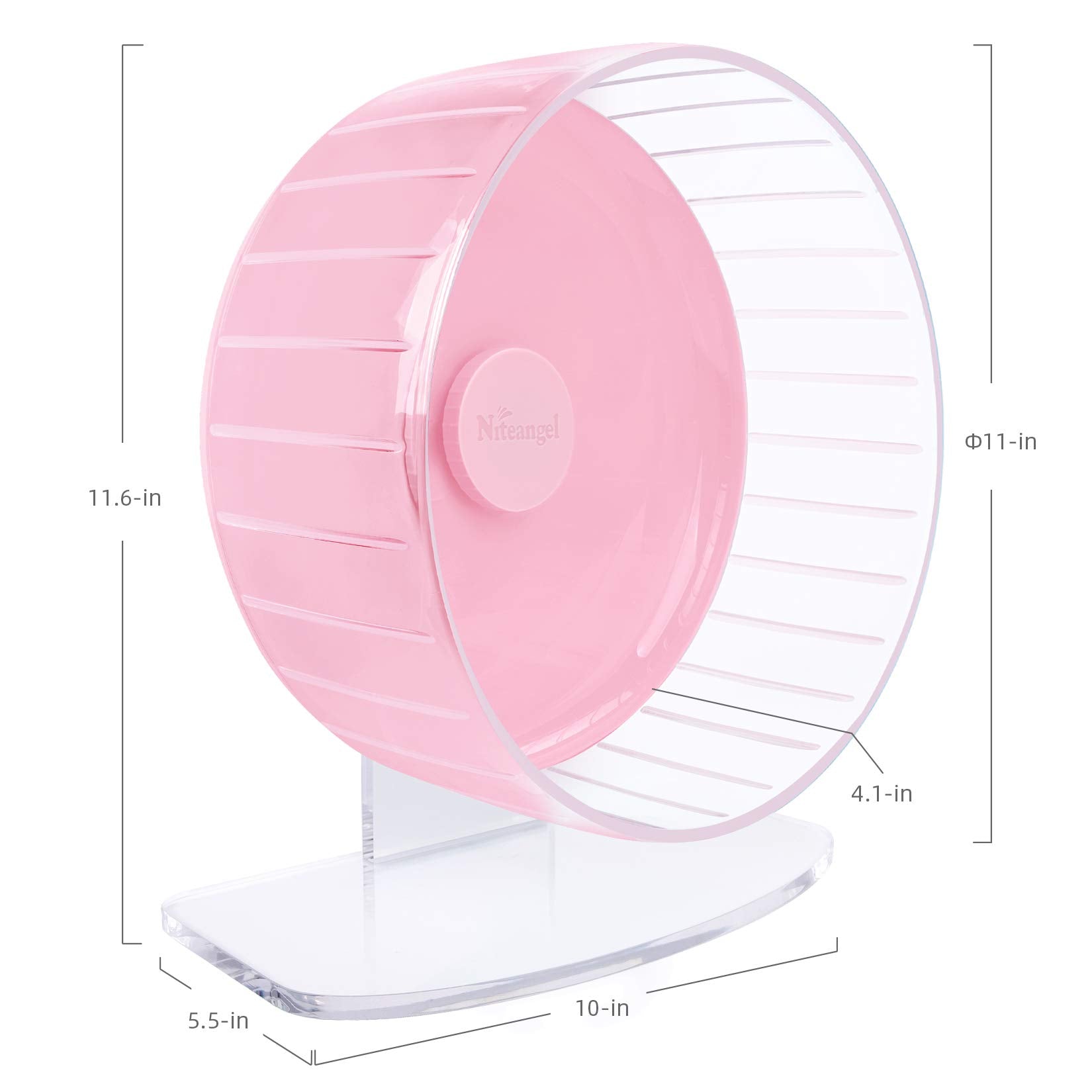 Niteangel clear acrylic base adds stability and visibility.