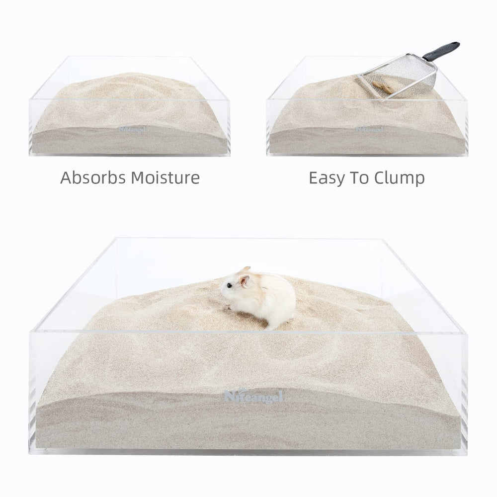 Niteangel hamster desert bath sand easy replacement prevents mess.