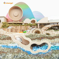 Niteangel habitat decor, cute cartoon shelter enhances cage aesthetics.