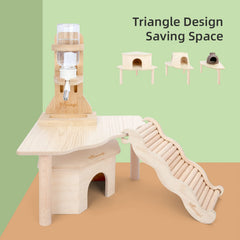 Niteangel Hamster Play Platform with bedding area for nesting space