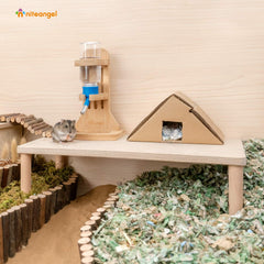 Niteangel birchwood platform highlights natural materials and smooth edges