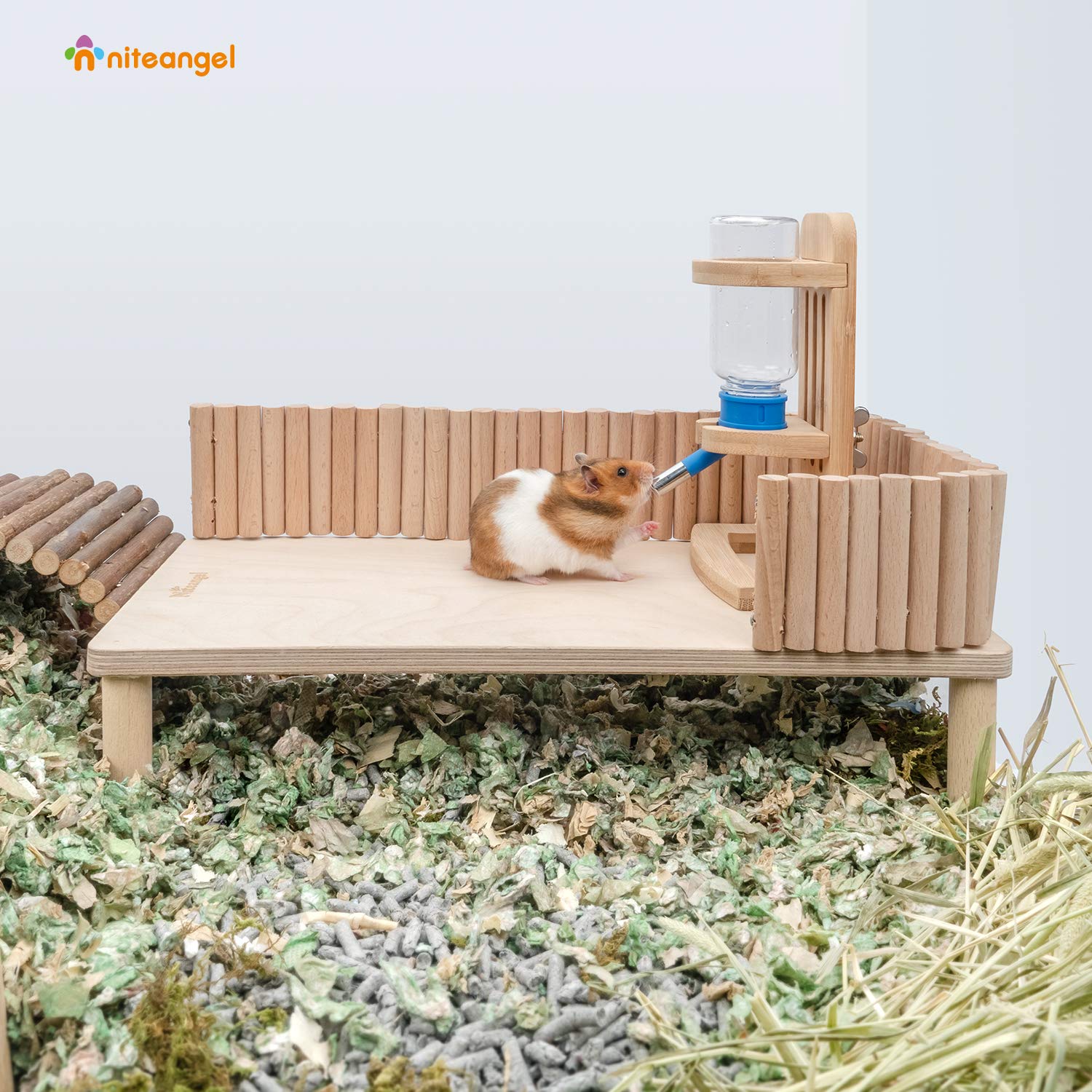 Niteangel hamster play platform with multiple levels enables vertical exploration