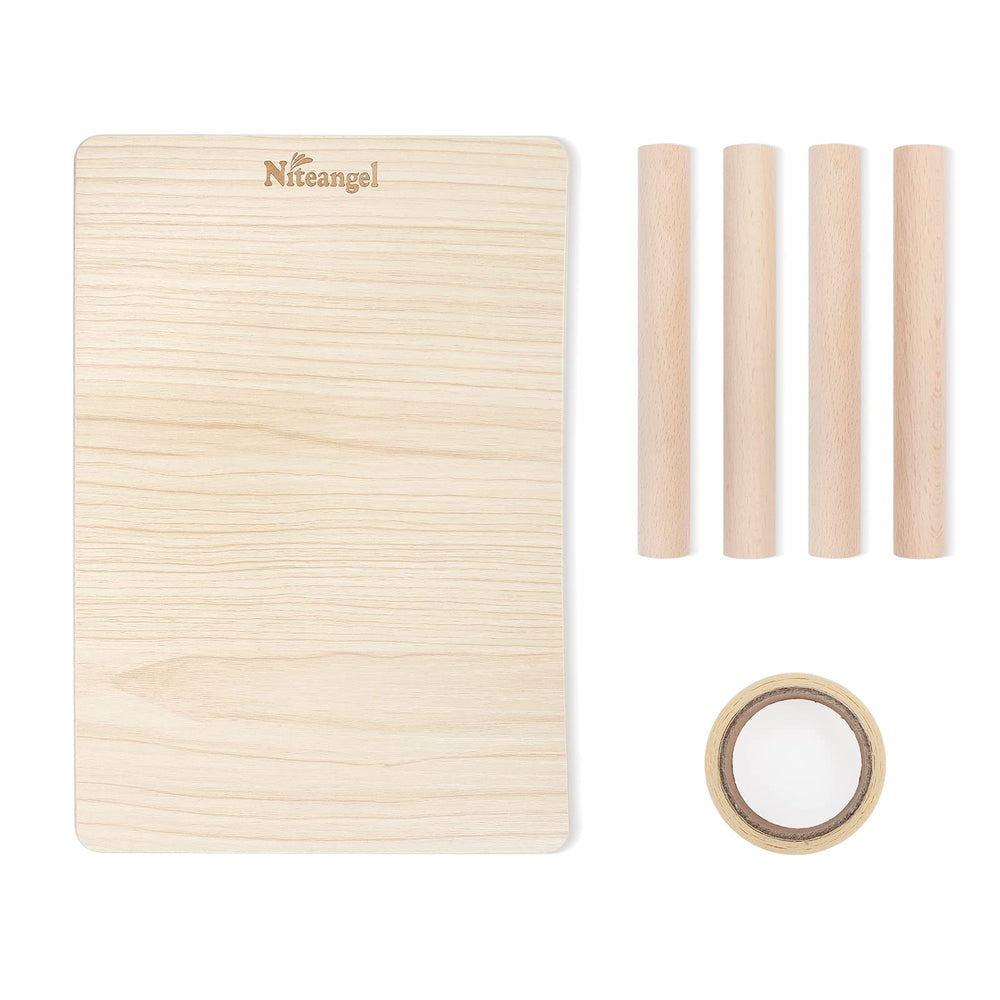 Niteangel Hamster Play wooden platform closeup woodgrain emphasizes natural timber and finish