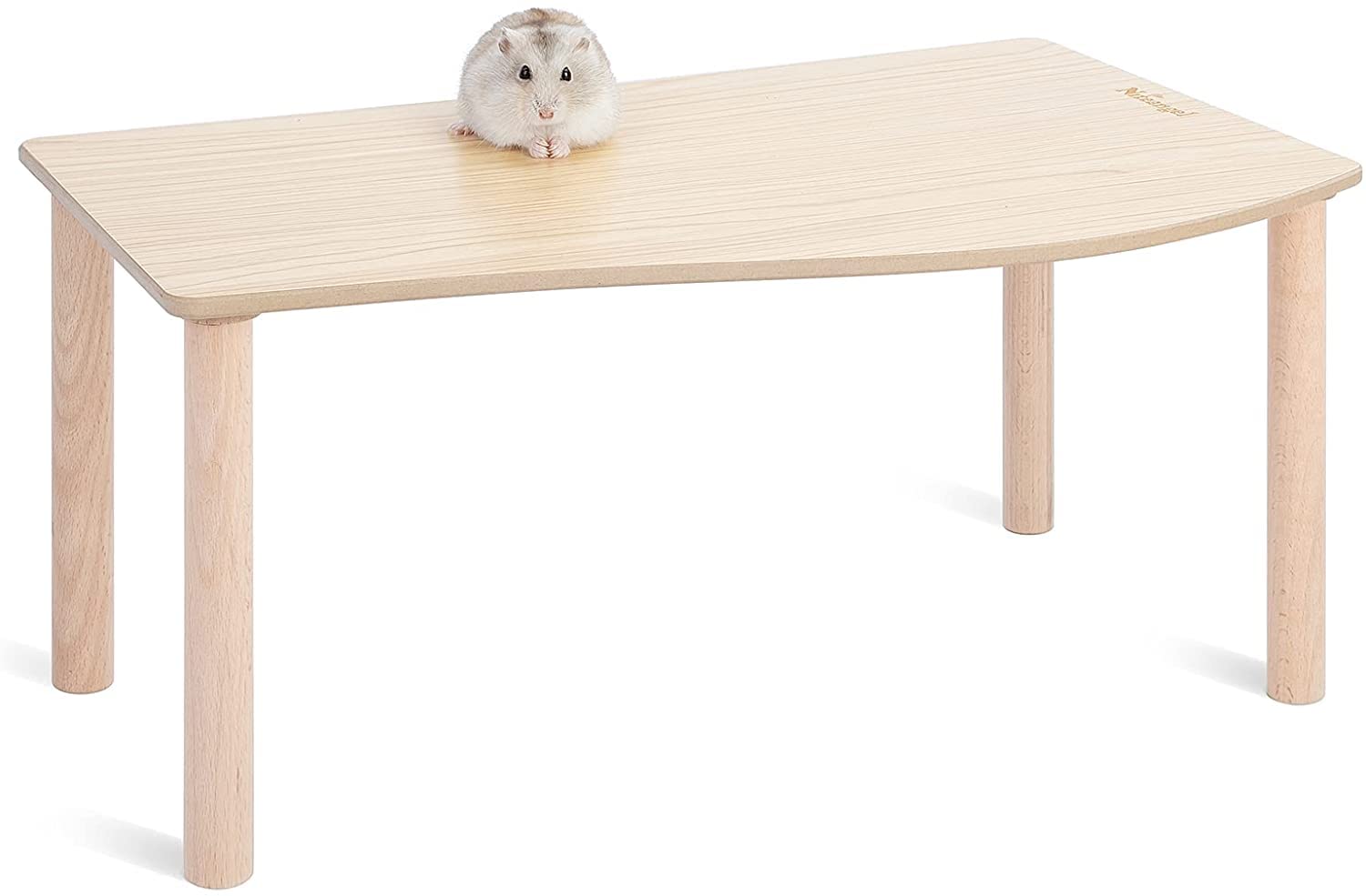 Niteangel Hamster Play wooden platform Wave 7inch elevates small pet activity.
