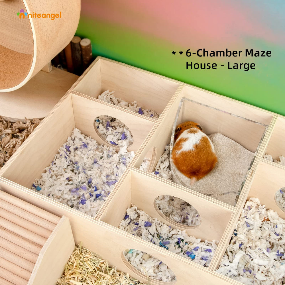 Niteangel large-maze house compatibility with sand-bath sandbox