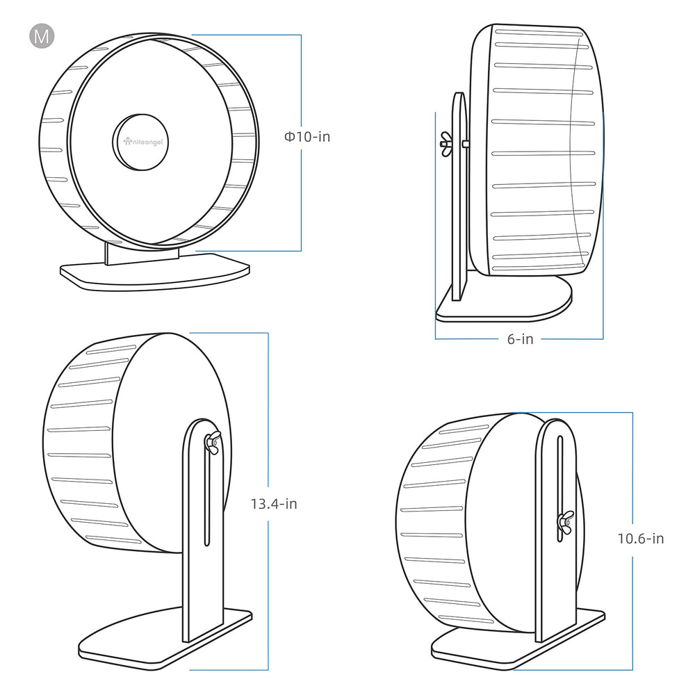 Niteangel mint-green hamster wheel adds subtle color to a habitat.