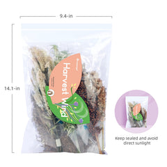 Niteangel hand-picked dried flowers enrich texture and interest for small pets.