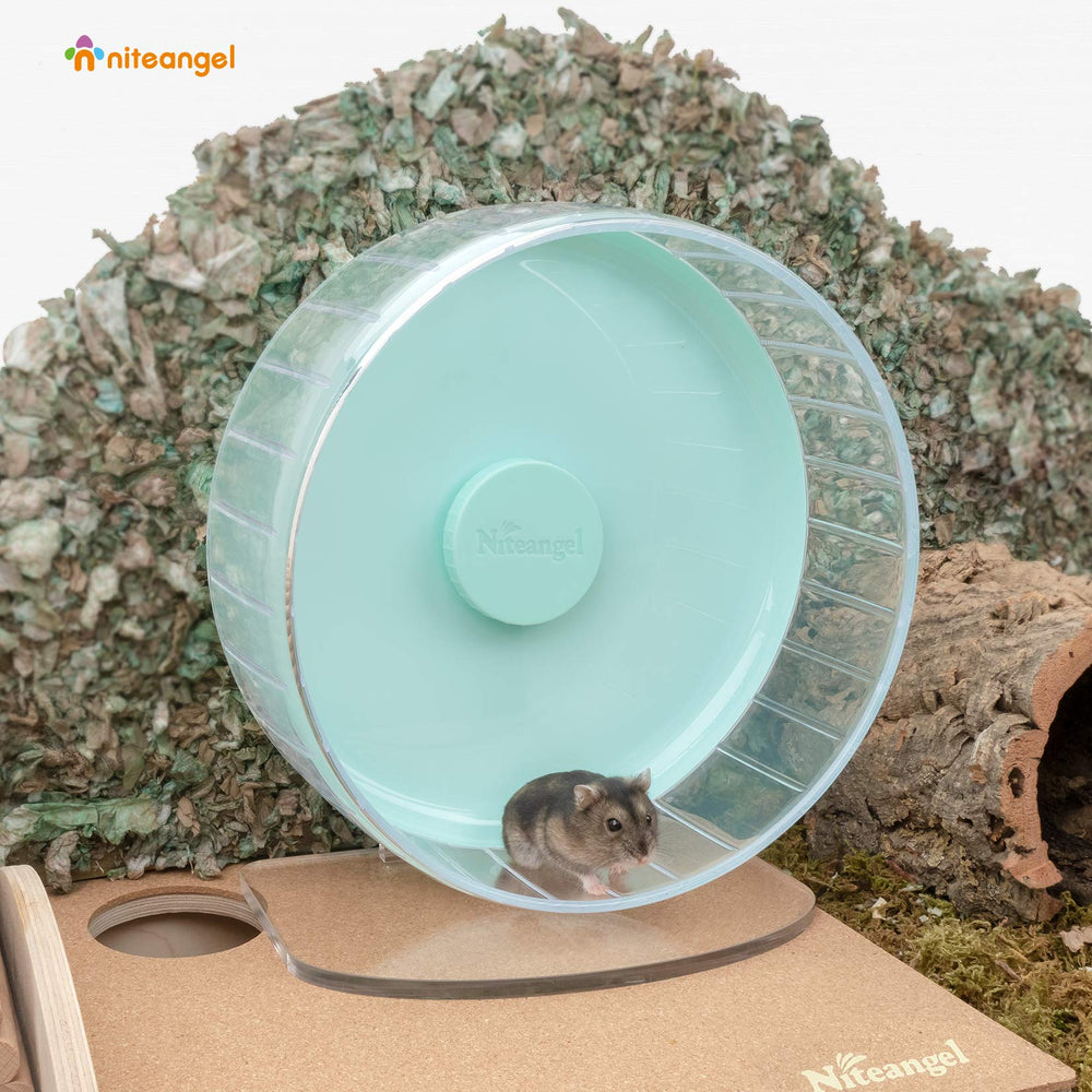 Niteangel PS plastic running drum highlighting durability and chew resistance.