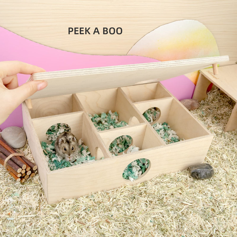 Niteangel hamster maze removable roof enables quick checks without disturbance.