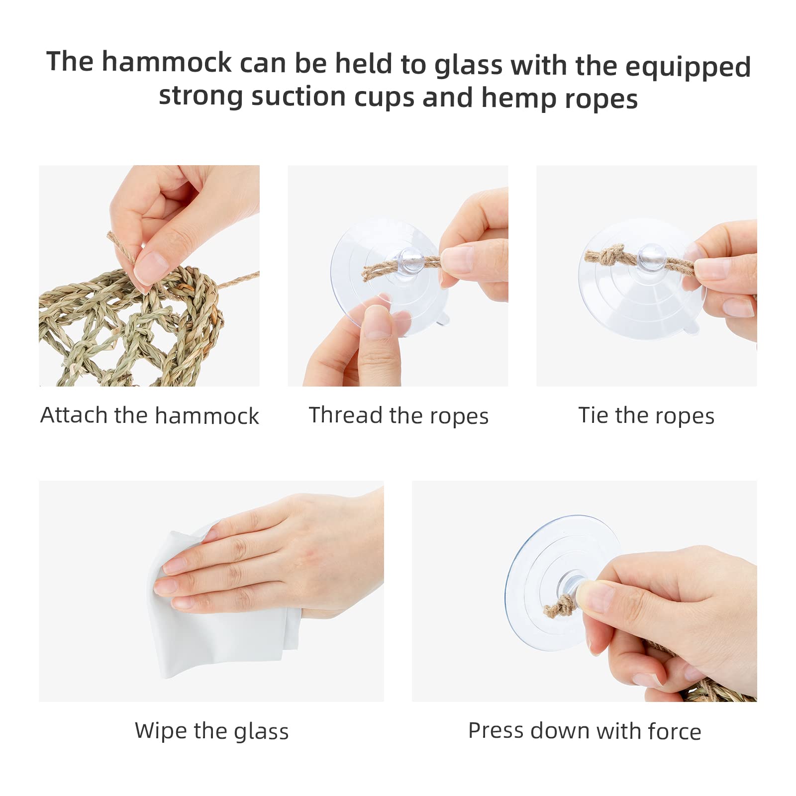 Niteangel hammock with suction cups secures firmly to tank walls.
