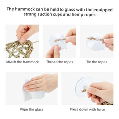 Niteangel hammock with suction cups secures firmly to tank walls.