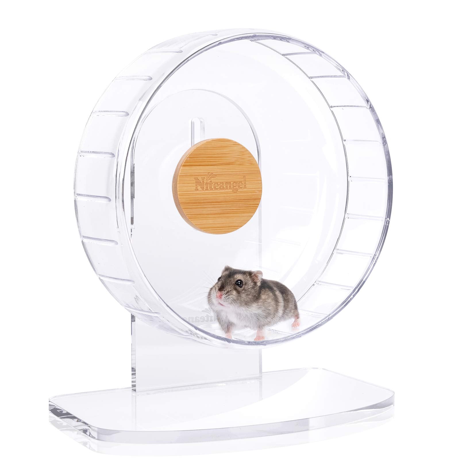 Niteangel Super-Silent Hamster Wheel 8.2-inch running drum for quiet play.