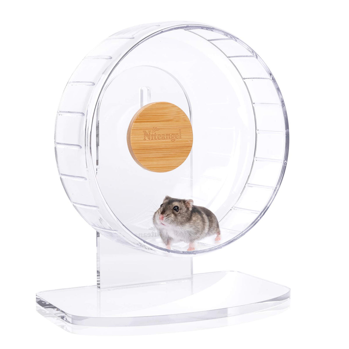 Niteangel Super-Silent Hamster Wheel 8.2-inch running drum for quiet play.
