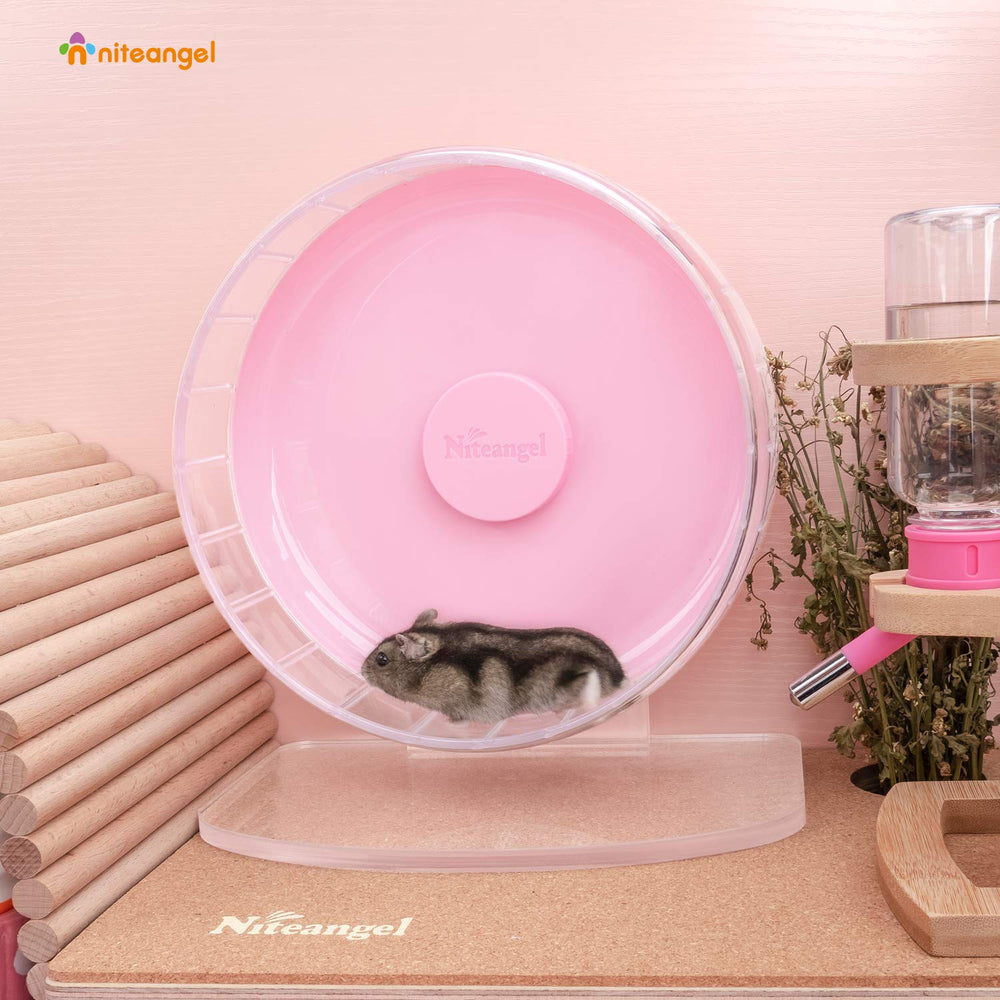 Niteangel running drum with wide track for comfortable hamster strides.