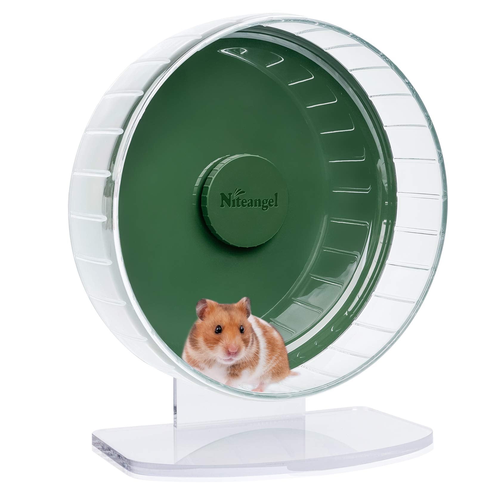 Niteangel wheel with running drum for quiet exercise and pet enrichment