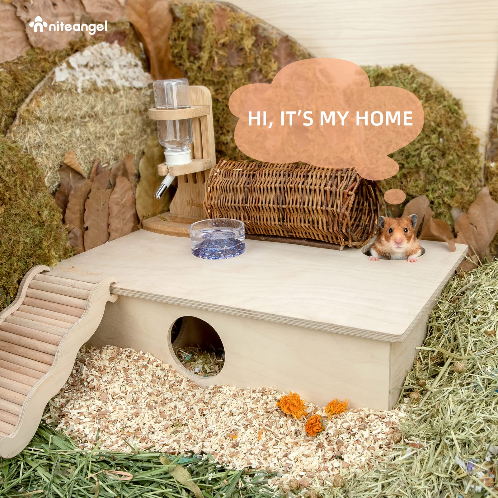 Niteangel large hamster home suitable for Syrian hamsters and other small pets.