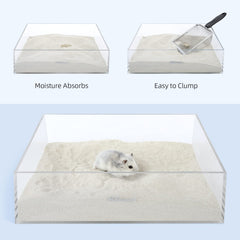 Niteangel Training Litter Potty Sand close-up of fine particles designed for gentle grooming.