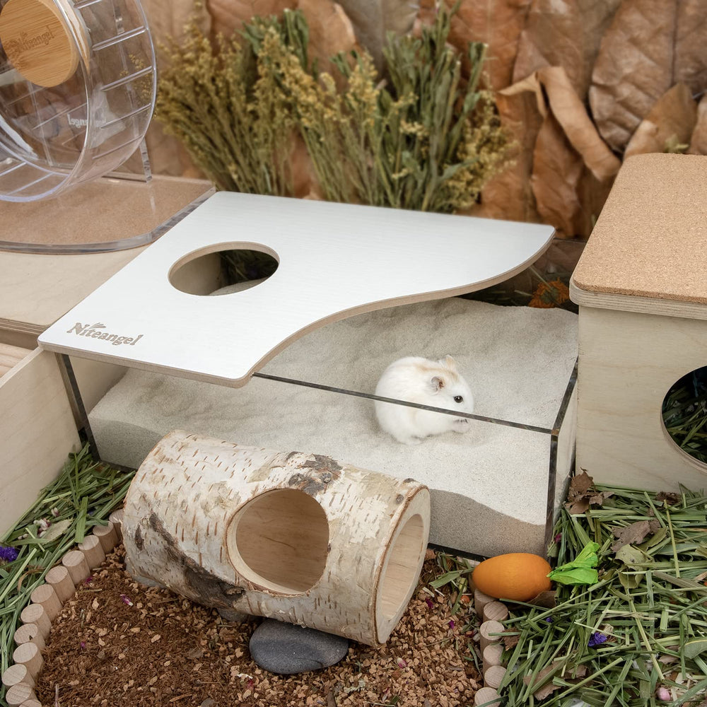 Niteangel Training Litter Potty Sand enables digging and play for tiny pets.
