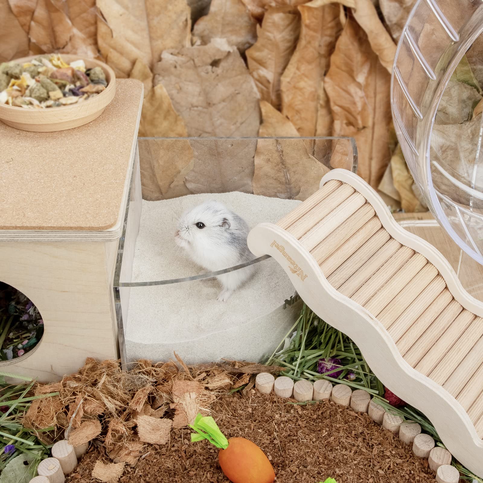 Niteangel Training Litter Potty Sand in small-pet habitat with odor absorption features.