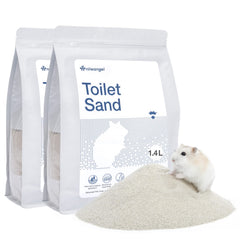 Niteangel Training Litter Potty Sand packaging with blue label, resealable for freshness.