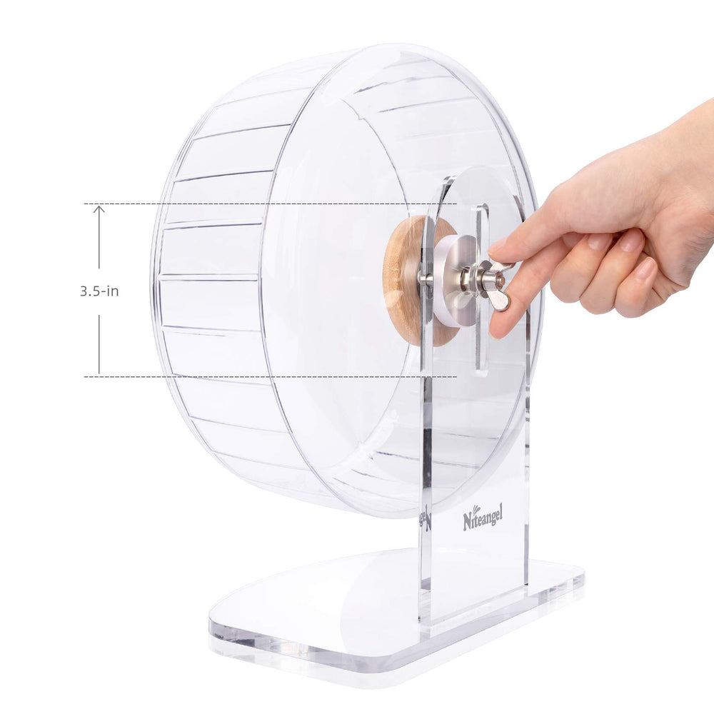 Niteangel transparent acrylic base enhances visibility and stylish habitat decor.