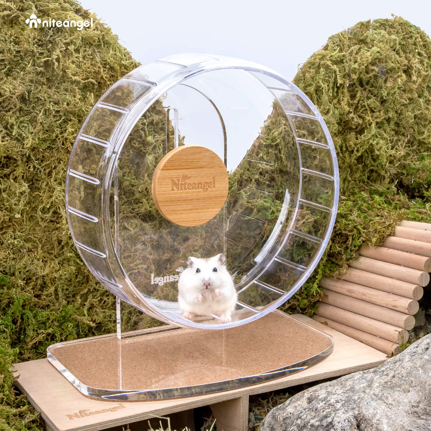Niteangel Transparent acrylic base provides sturdy, stable support.