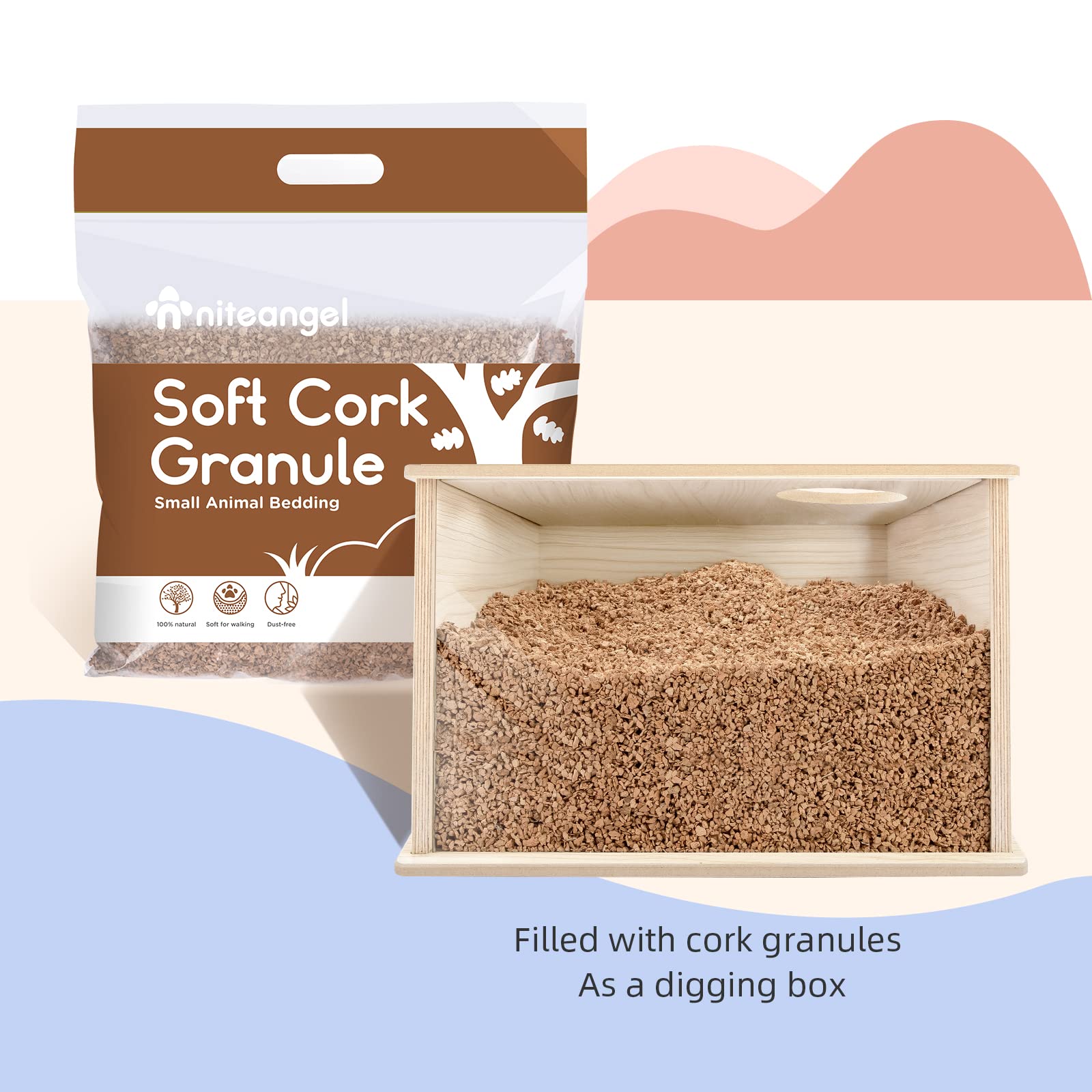Niteangel Visible Hamster Digging Box durable wood construction long lasting habitat accessory