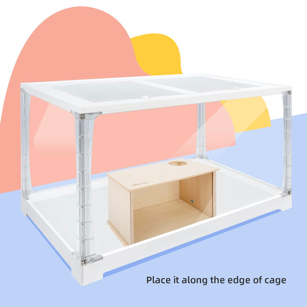 Niteangel Visible Hamster Digging Box interior with bedding inviting cozy burrow play