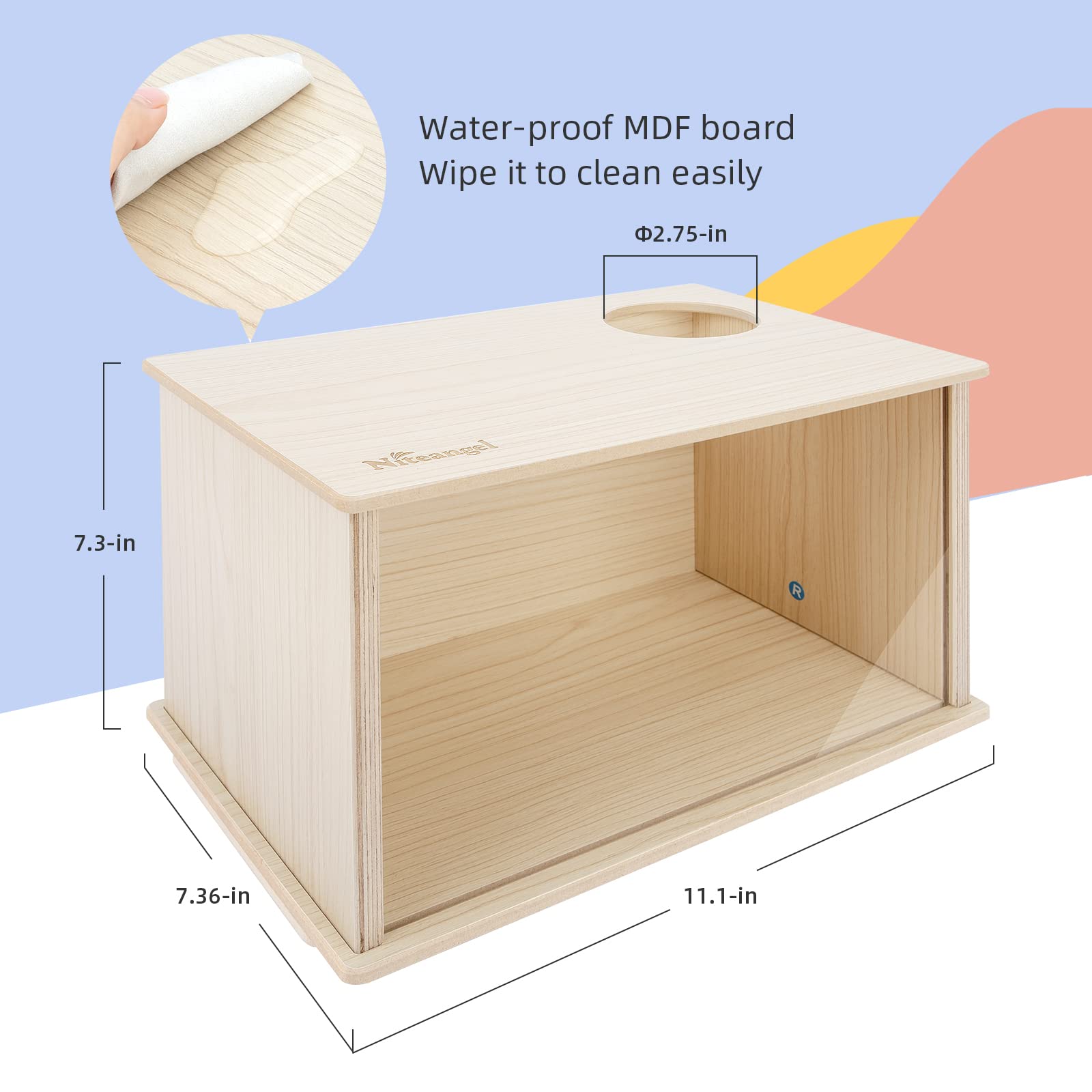 Niteangel Visible Hamster Digging Box side view showcasing safe accessible exploration
