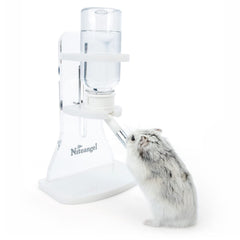 Niteangel water bottle stand with 120ml capacity for small pets, transparent design, helps clean, mess-free drinking.