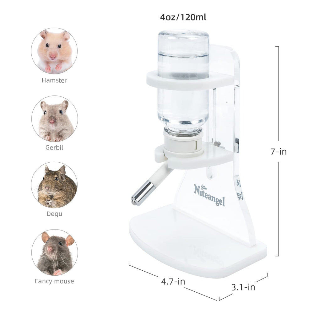 Niteangel water bottle stand provides a stable base for uninterrupted drinking.