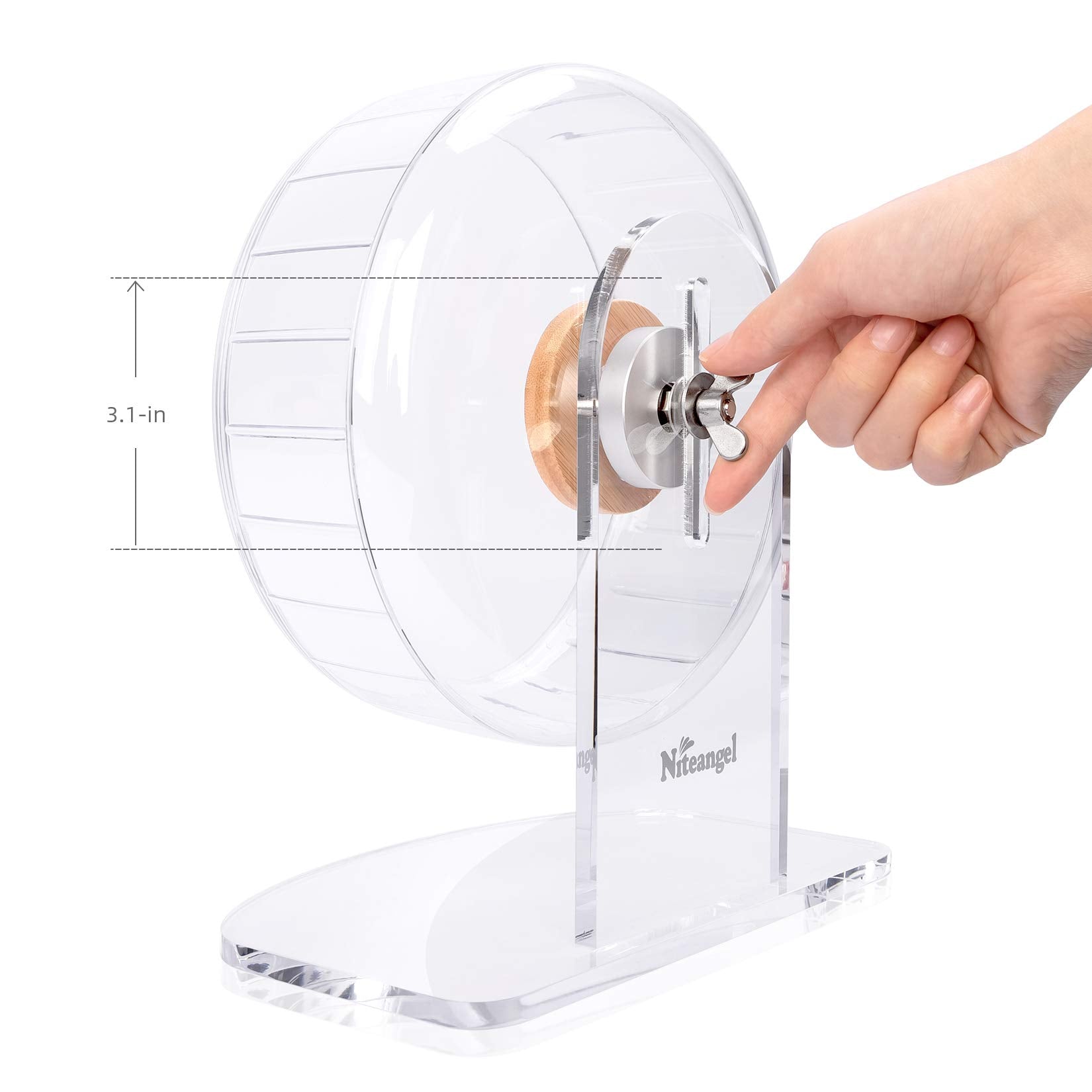 Niteangel Wide running track supports natural hamster posture.