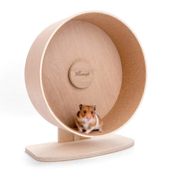 Niteangel wooden hamster wheel drum 11.6 inches for quiet nighttime exercise.