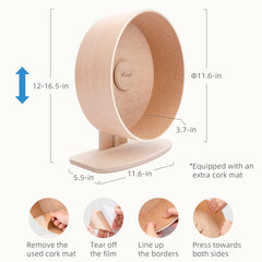 Niteangel wooden wheel with silent dual-ball bearing spin for quiet nights.