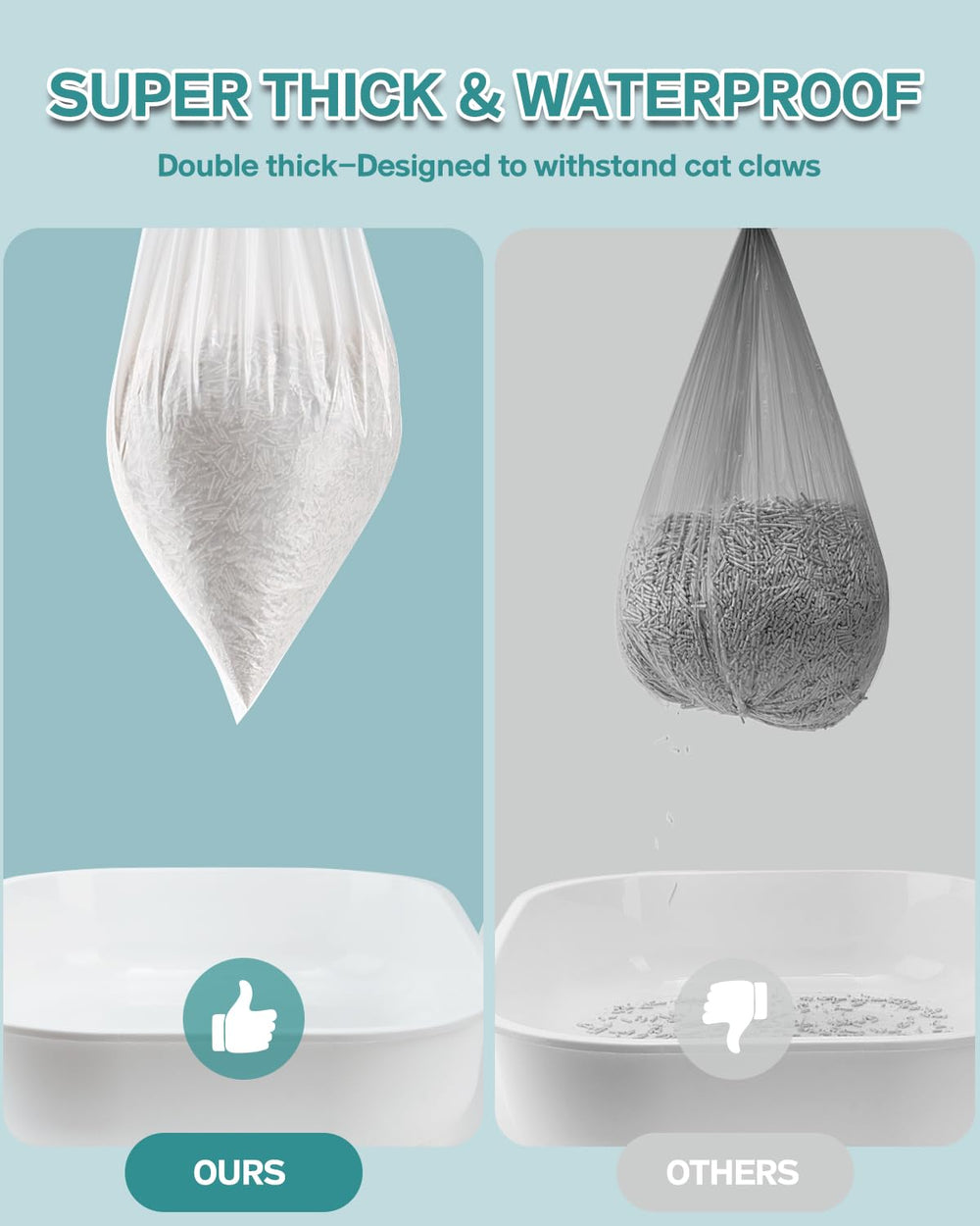 Nitecandy drawstring design seals odors for easy disposal.