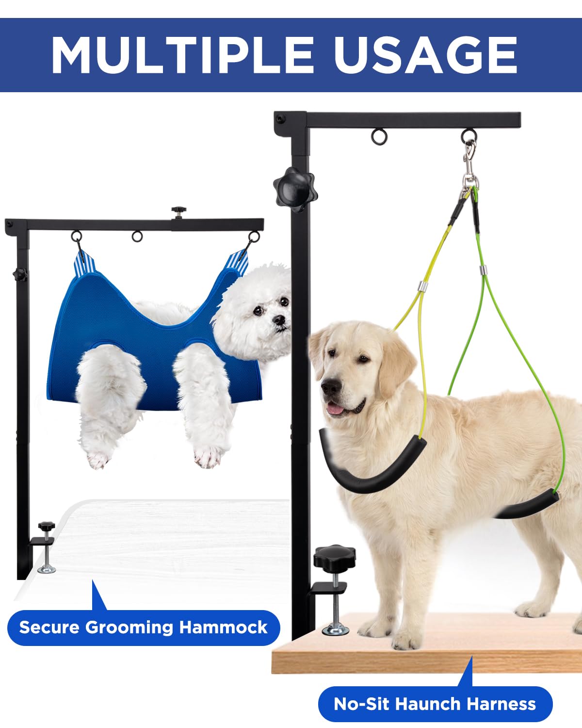 Nitecandy safety hammock and no sit holders keep pets relaxed during sessions