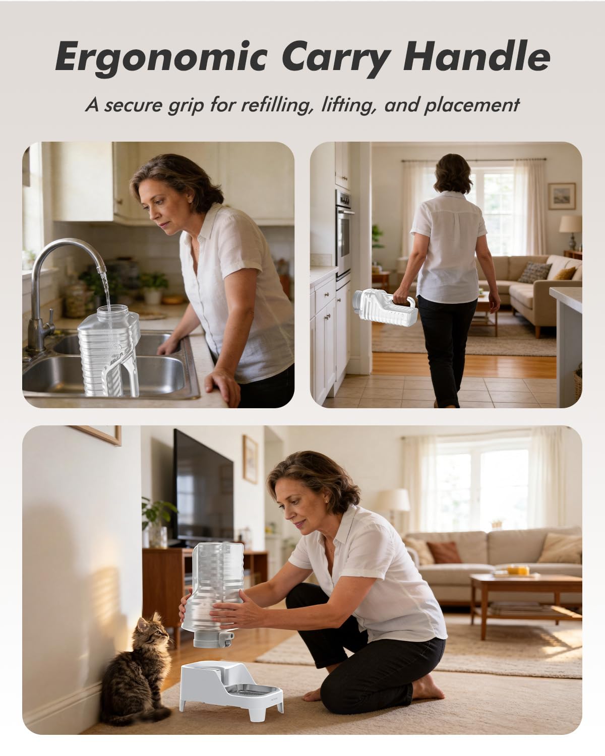 Nityers adjustable stand height fits small to large pets