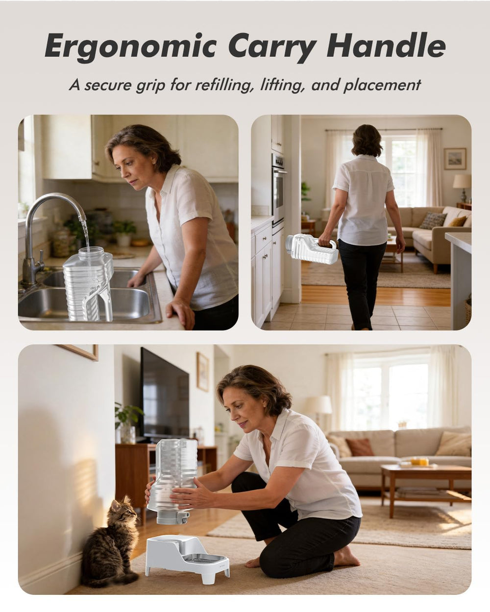 Nityers adjustable stand height fits small to large pets