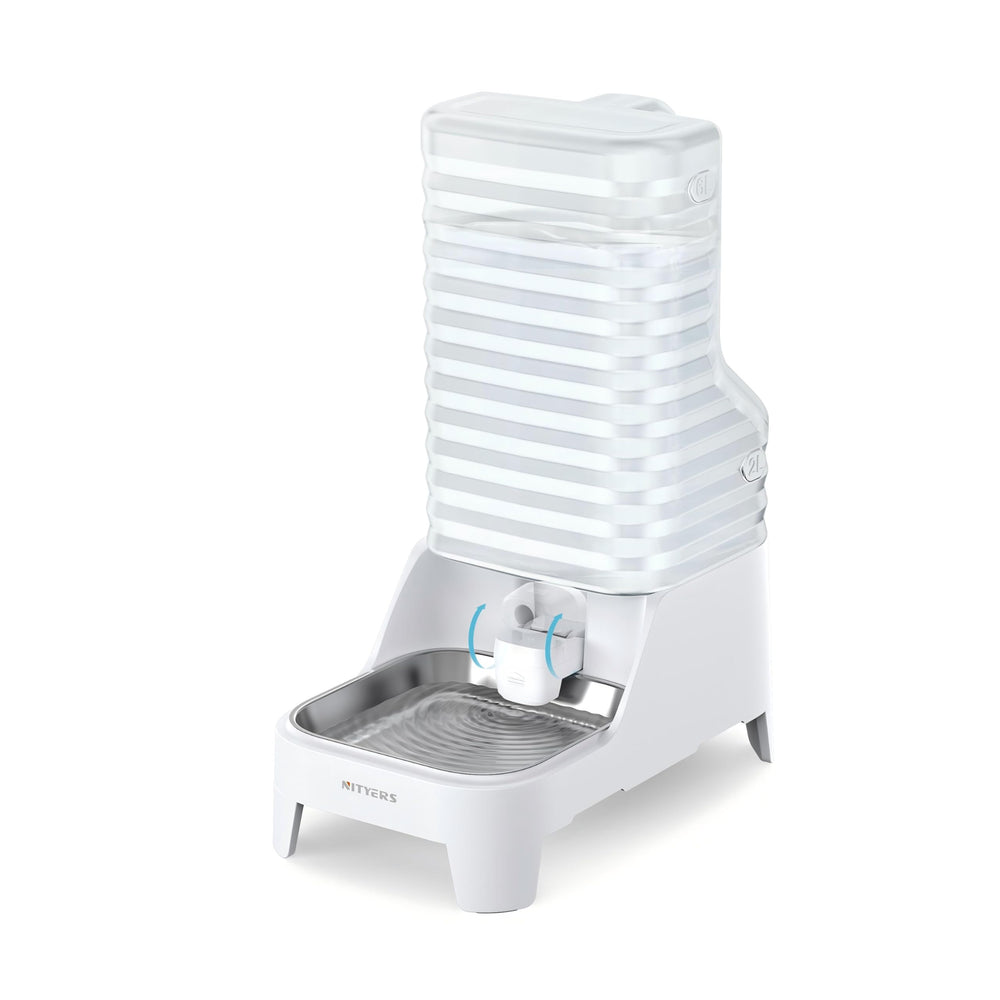 Nityers automatic water dispenser faucet design to prevent spills during refills