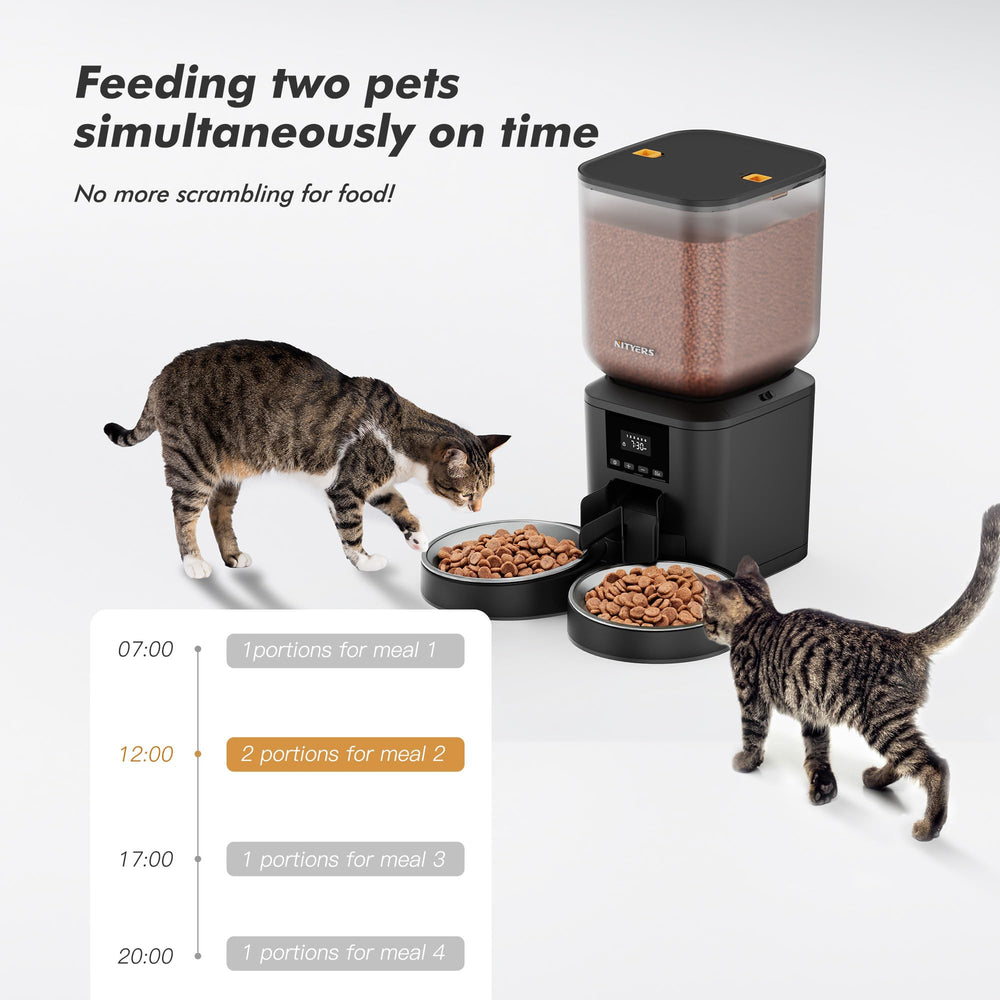Nityers cat feeder LCD display helps you program portions easily