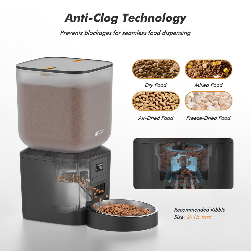 Nityers portion-control feature enables precise feeding for balanced routines.