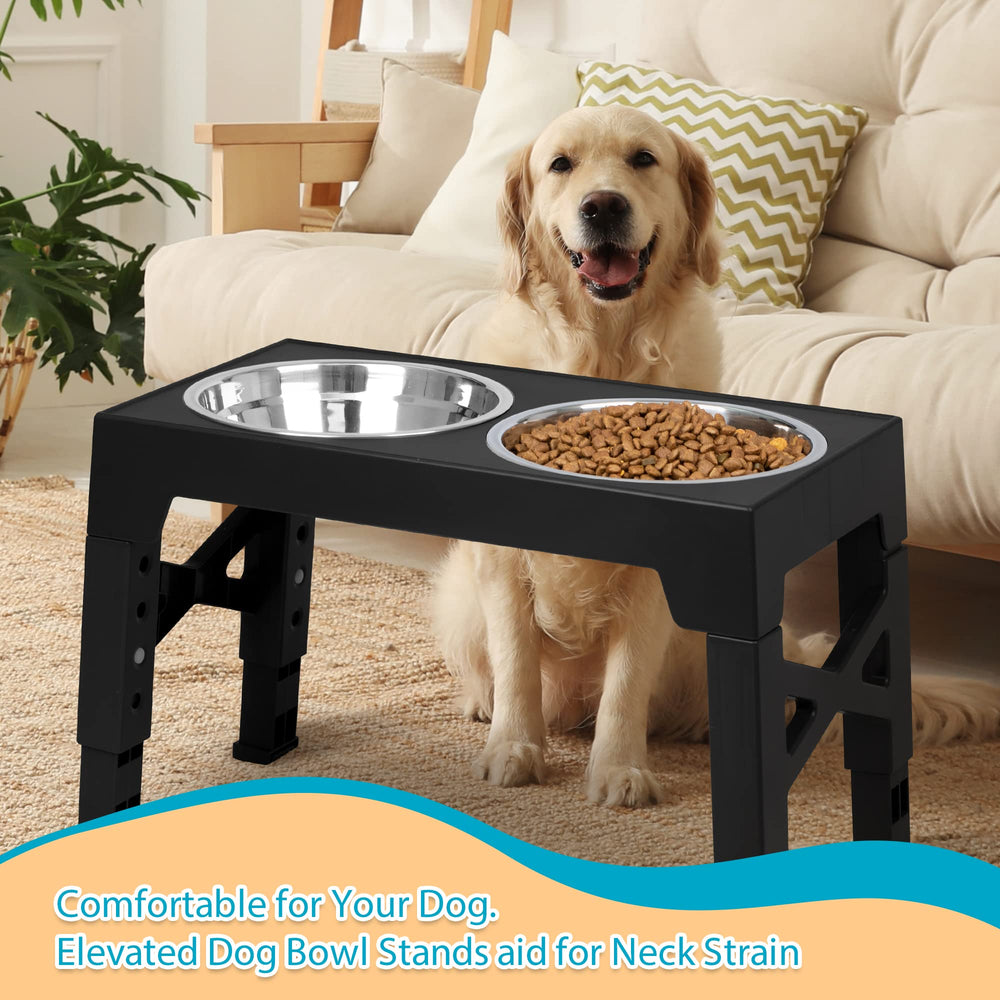 Niubya adjustable height dog feeder adapts to small, medium, and large dogs
