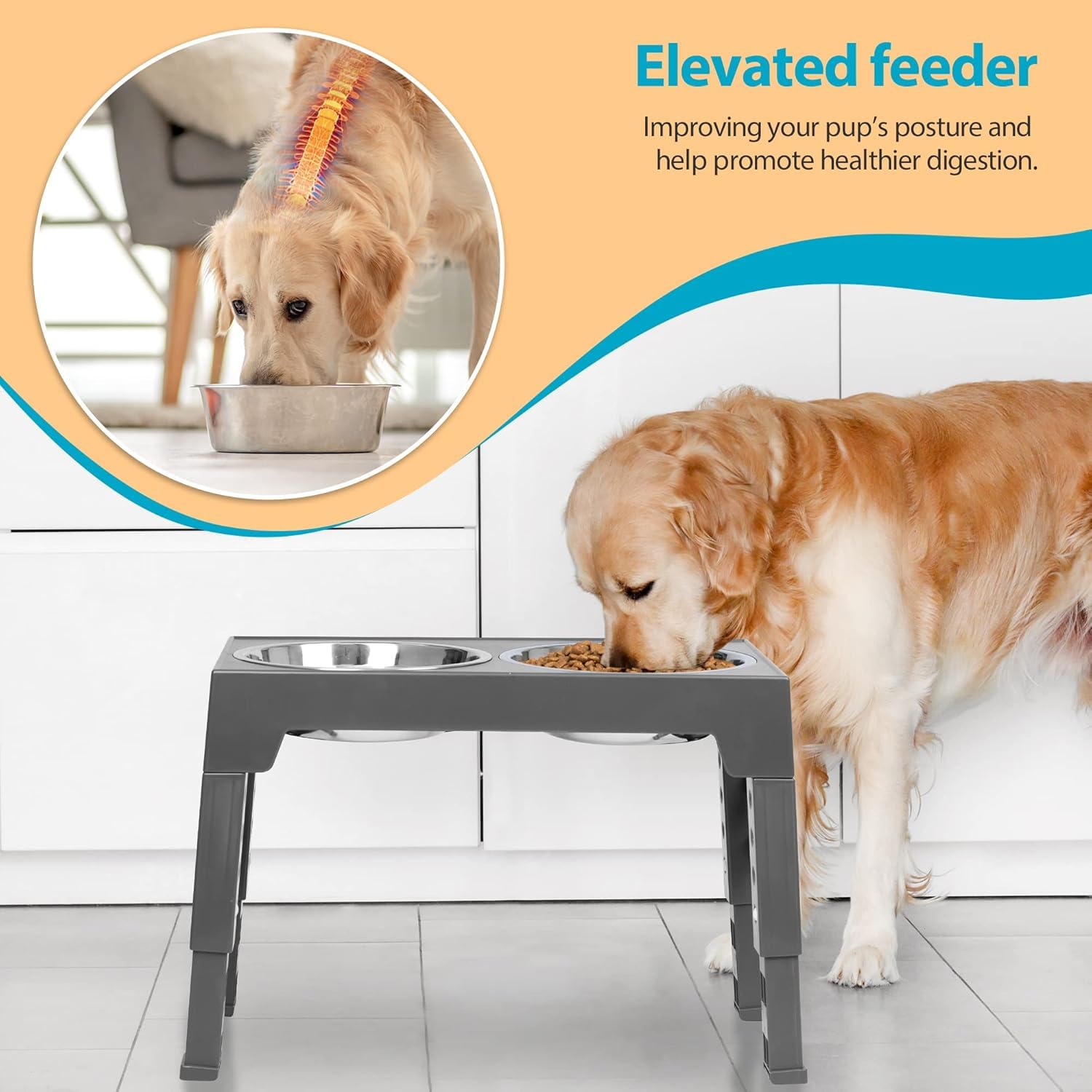 Niubya bowls stay clean with elevated design reducing dust and hair contact.
